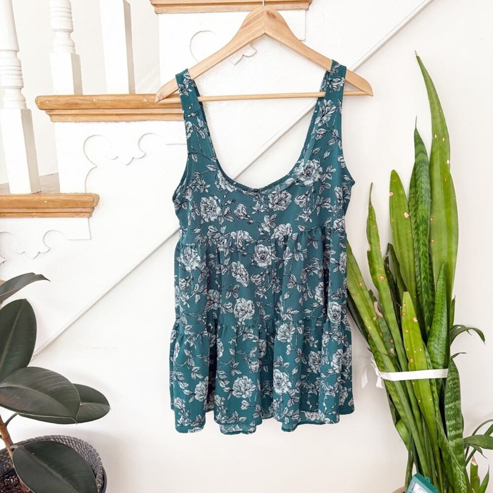 Urban Outfitters Cindy Floral Ruffle Tiered Romper Sleeveless Boho Size S Small - Picture 5 of 7